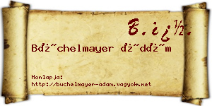 Büchelmayer Ádám névjegykártya